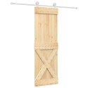 VidaXL Drzwi przesuwne Naturalne i białe 70 x 210 cm