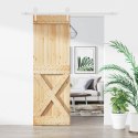 VidaXL Drzwi przesuwne Naturalne i białe 70 x 210 cm