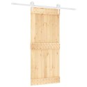 VidaXL Drzwi przesuwne Naturalne i białe 90 x 210 cm