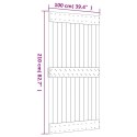 VidaXL Drzwi przesuwne Naturalny i czarny 100 x 210 cm