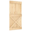 VidaXL Drzwi przesuwne Naturalny i czarny 100 x 210 cm