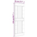 VidaXL Drzwi przesuwne Naturalny i czarny 70 x 210 cm