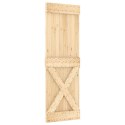 VidaXL Drzwi przesuwne Naturalny i czarny 70 x 210 cm