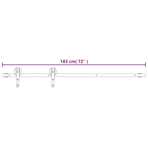 VidaXL Drzwi przesuwne Naturalny i czarny 85 x 210 cm