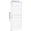 VidaXL Drzwi przesuwne Naturalny i czarny 85 x 210 cm