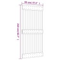 VidaXL Drzwi przesuwne Naturalny i czarny 95 x 210 cm