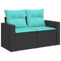 VidaXL Zestaw Sof 6 szt. Czarny i niebieski