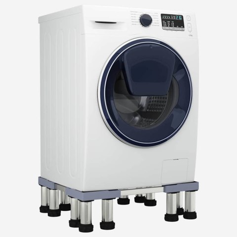VidaXL Podstawa pod pralkę Szary 67 x 67 x 21,5 cm Stal nierdzewna