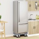 VidaXL Podstawa pod pralkę Szary 67 x 67 x 21,5 cm Stal nierdzewna