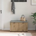 VidaXL Ławka w przedpokoju Dąb Rzemieślniczy 80 x 38 x 46 cm