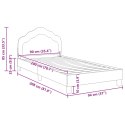 VidaXL Łóżko Dziecięce z Ramą i Zagłówkiem Fioletowy 90 x 200 cm Welur