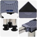 VidaXL Podstawa pod pralkę Szary 67 x 67 x 21,5 cm Stal nierdzewna