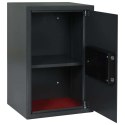 VidaXL Sejf cyfrowy Z blokadą ciemno szary 40 x 35 x 60 cm Stal