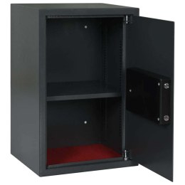 VidaXL Sejf cyfrowy Z blokadą ciemno szary 40 x 35 x 60 cm Stal