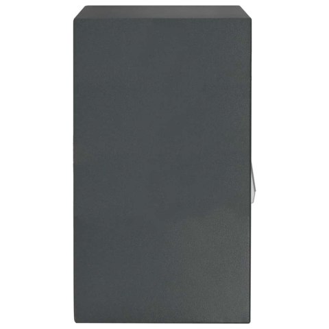 VidaXL Sejf cyfrowy Z blokadą ciemno szary 40 x 35 x 60 cm Stal