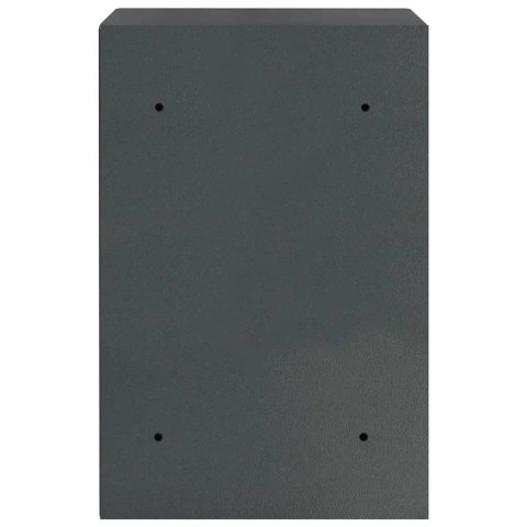 VidaXL Sejf cyfrowy Z blokadą ciemno szary 40 x 35 x 60 cm Stal