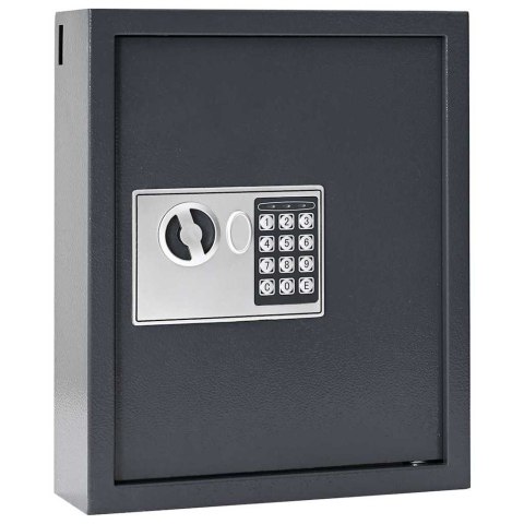 VidaXL Sejf cyfrowy Z blokadą ciemnoszary 30 x 10 x 36,5 cm Stal