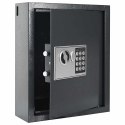 VidaXL Sejf cyfrowy Z blokadą ciemnoszary 30 x 10 x 36,5 cm Stal
