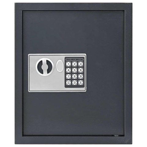 VidaXL Sejf cyfrowy Z blokadą ciemnoszary 30 x 10 x 36,5 cm Stal