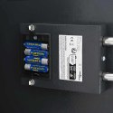 VidaXL Sejf cyfrowy Z blokadą ciemnoszary 30 x 10 x 36,5 cm Stal