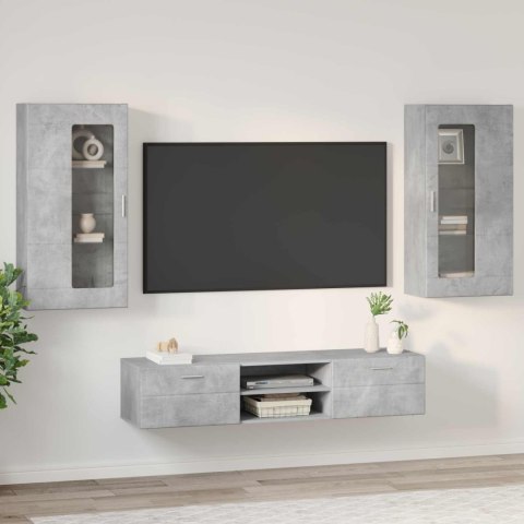 VidaXL Zestaw szafek RTV FLORIN 3 szt. Betonowy szary