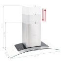 VidaXL Okap kuchenny LED, ścienny, stal nierdzewna, 90 cm, 756 m³/h