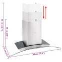 VidaXL Okap kuchenny LED, ścienny, stal nierdzewna, 90 cm, 756 m³/h