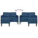 VidaXL Sofa 2-osobowa z szezlongiem w kształcie litery L, niebieska