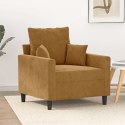 VidaXL Fotel, brązowy, 60 cm, obity aksamitem