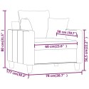 VidaXL Fotel, taupe, 60 cm, obity tkaniną