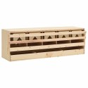 VidaXL Gniazdo dla kur, 5 przegród, 117x33x38 cm, lite drewno sosnowe