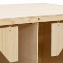 VidaXL Gniazdo dla kur, 5 przegród, 117x33x38 cm, lite drewno sosnowe