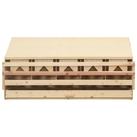 VidaXL Gniazdo dla kur, 5 przegród, 117x33x54 cm, lite drewno sosnowe