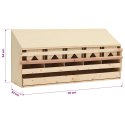 VidaXL Gniazdo dla kur, 5 przegród, 117x33x54 cm, lite drewno sosnowe