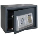 VidaXL Sejf cyfrowy Z blokadą ciemno szary 35 x 25 x 25 cm Stal