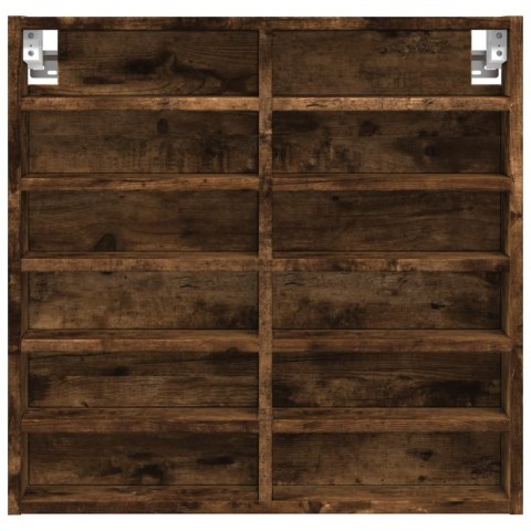 VidaXL Witryna, przydymiony dąb, 60x8,5x58 cm, materiał drewnopochodny