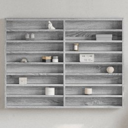 VidaXL Witryna, szary dąb sonoma, 100x8,5x75, materiał drewnopochodny