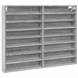 VidaXL Witryna, szary dąb sonoma, 100x8,5x75, materiał drewnopochodny