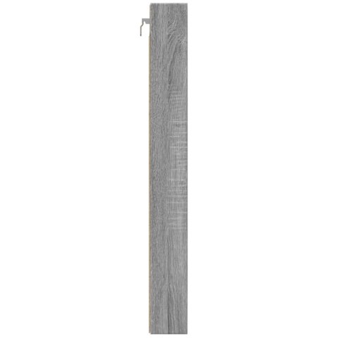 VidaXL Witryna, szary dąb sonoma, 100x8,5x75, materiał drewnopochodny