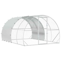 VidaXL Kurnik srebrny 400 x 300 x 200 cm Stal ocynkowana