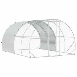 VidaXL Kurnik srebrny 400 x 300 x 200 cm Stal ocynkowana