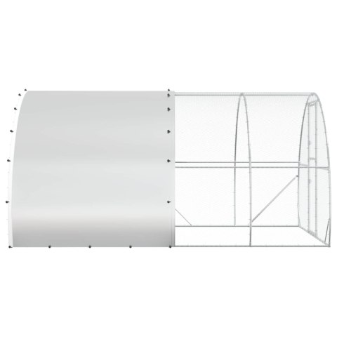 VidaXL Kurnik srebrny 400 x 300 x 200 cm Stal ocynkowana