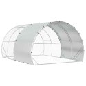 VidaXL Kurnik srebrny 400 x 300 x 200 cm Stal ocynkowana