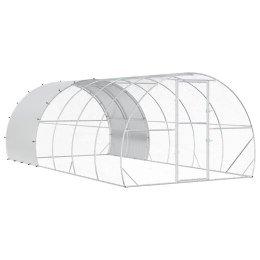 VidaXL Kurnik srebrny 600 x 300 x 200 cm Stal ocynkowana
