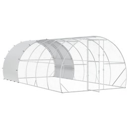 VidaXL Kurnik srebrny 600 x 300 x 200 cm Stal ocynkowana