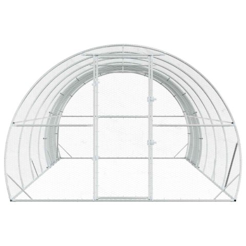 VidaXL Kurnik srebrny 600 x 300 x 200 cm Stal ocynkowana
