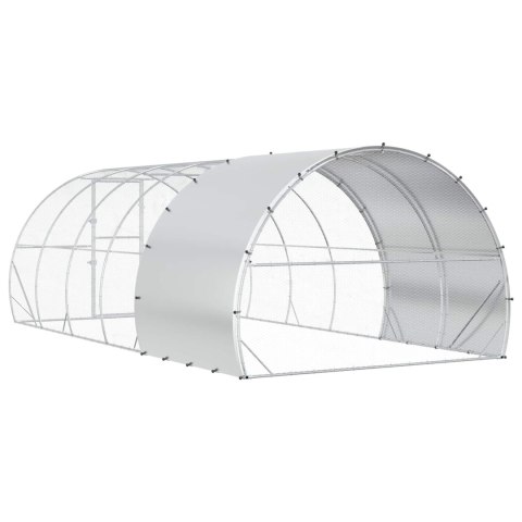 VidaXL Kurnik srebrny 600 x 300 x 200 cm Stal ocynkowana