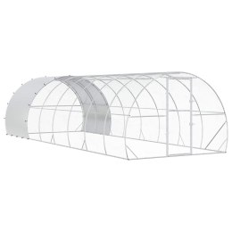 VidaXL Kurnik srebrny 800 x 300 x 200 cm Stal ocynkowana