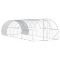 VidaXL Kurnik srebrny 800 x 300 x 200 cm Stal ocynkowana