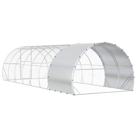VidaXL Kurnik srebrny 800 x 300 x 200 cm Stal ocynkowana